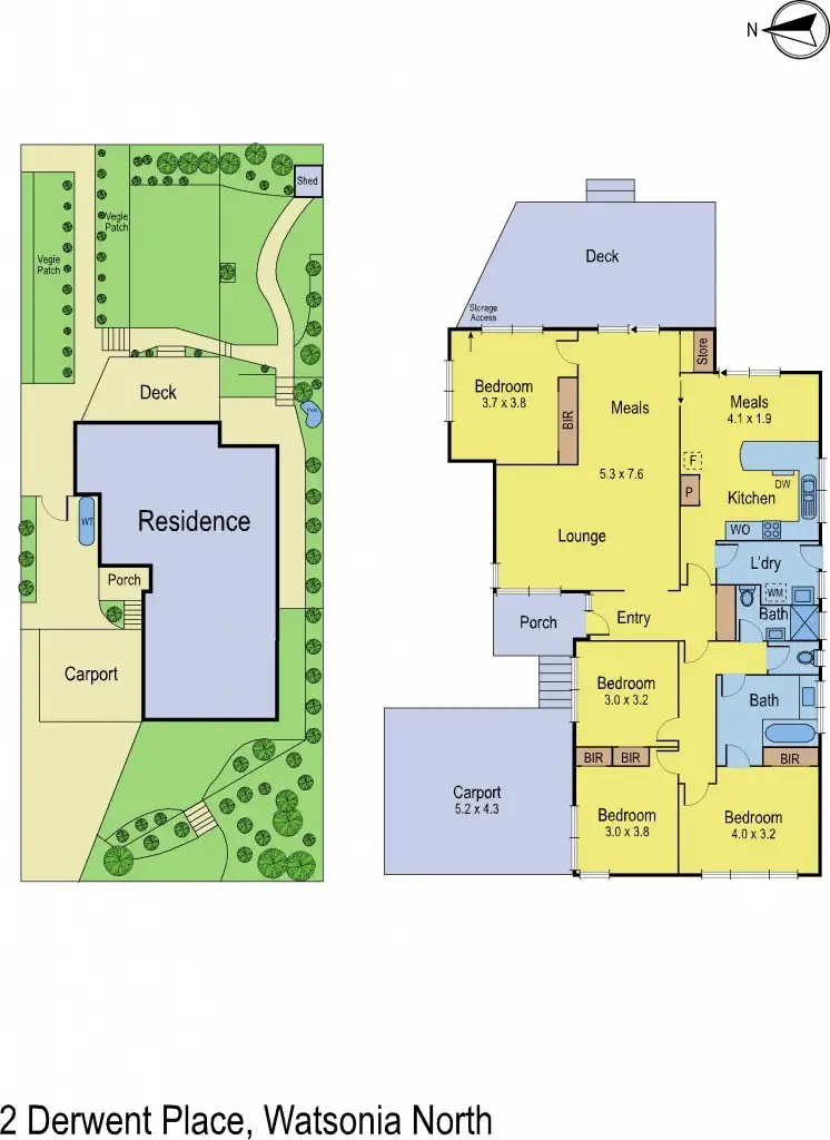 Floorplan of Homely house listing, 2 Derwent Place, Watsonia North VIC 3087