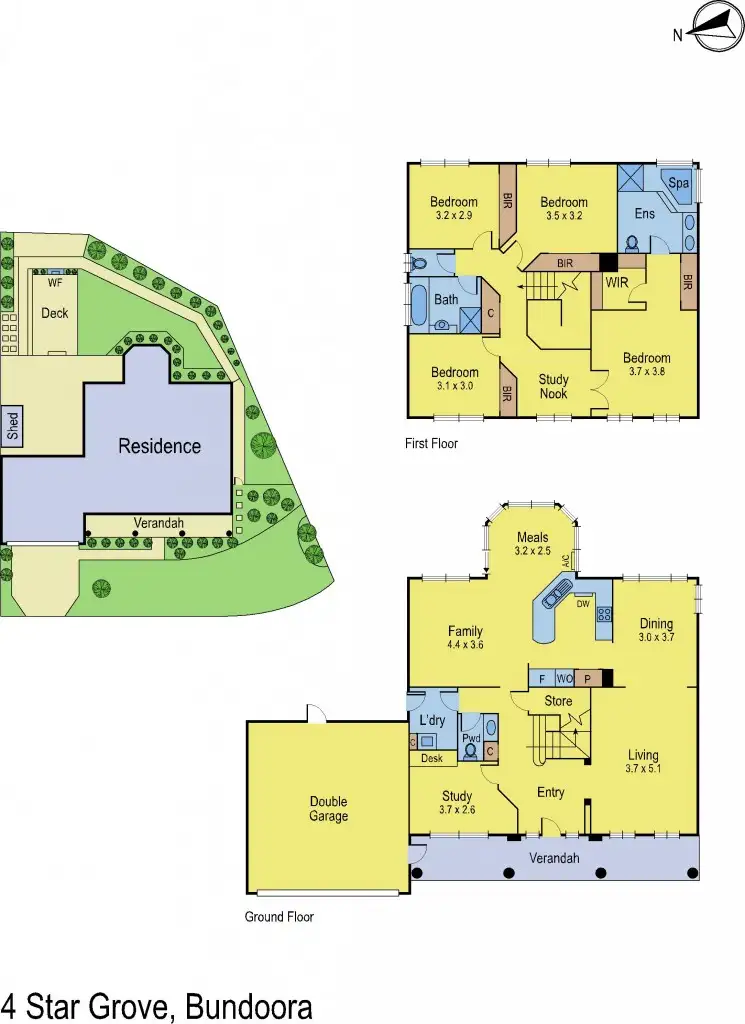 Floorplan of Homely house listing, 4 Star Grove, Bundoora VIC 3083