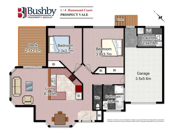 Floorplan of Homely unit listing, 1/4 Hammond Court, Prospect Vale TAS 7250