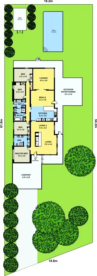 Floorplan of Homely house listing, 7 Waters Grove, Heathmont VIC 3135