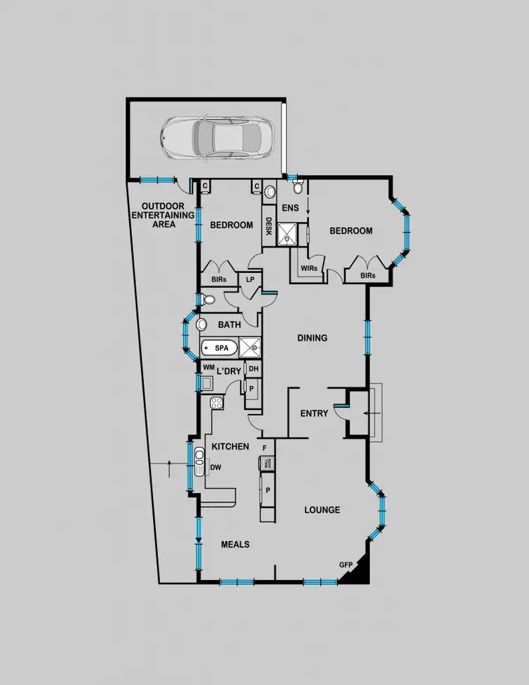 Floorplan of Homely townhouse listing, 1/464 Wendouree Parade, Lake Wendouree VIC 3350