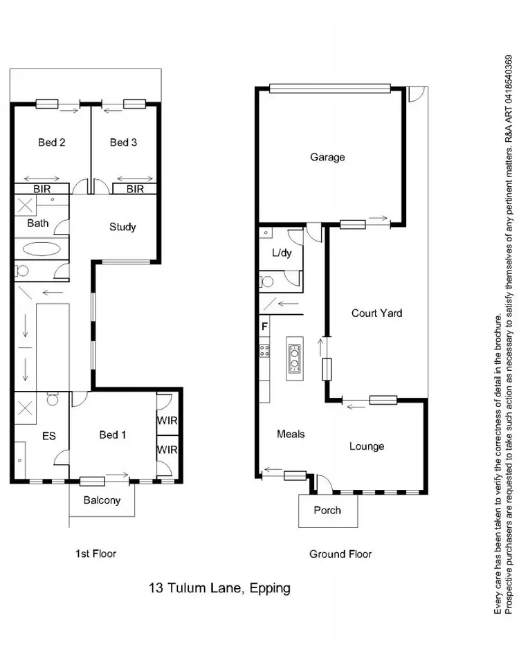 Floorplan of Homely townhouse listing, 13 Tulum Lane, Epping VIC 3076