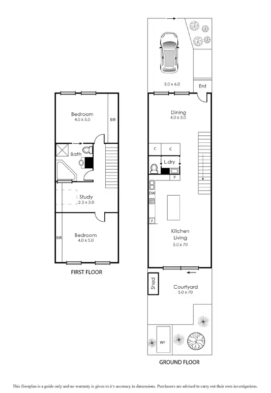 Floorplan of Homely townhouse listing, 175 Dover Street, Richmond VIC 3121
