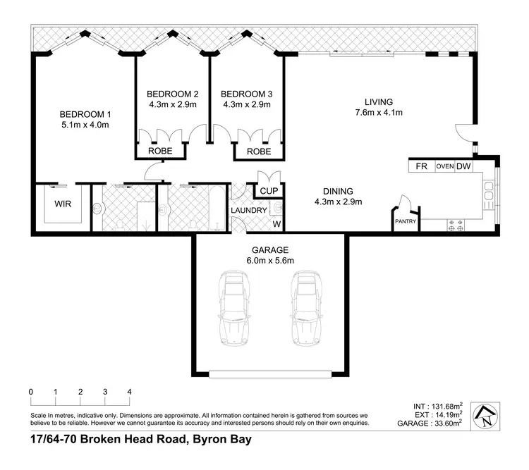 Floorplan of Homely unit listing, 17/64 Broken Head Road, Byron Bay NSW 2481