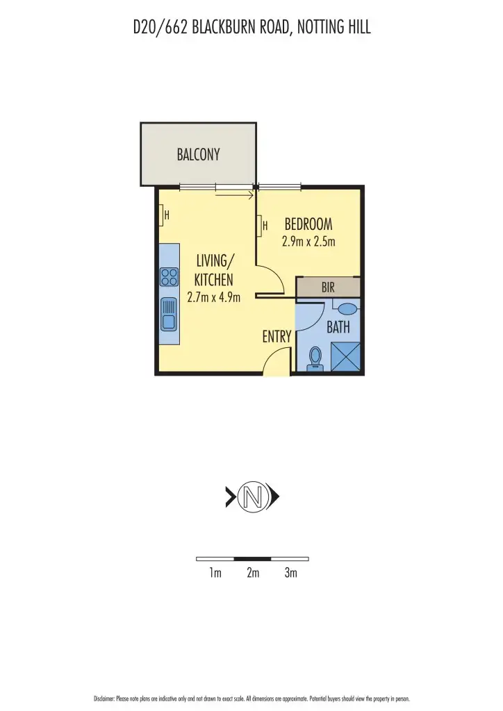 Floorplan of Homely apartment listing, D20B/662 Blackburn Road, Notting Hill VIC 3168