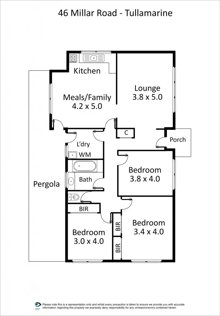 Floorplan of Homely house listing, 46 Millar Road, Tullamarine VIC 3043