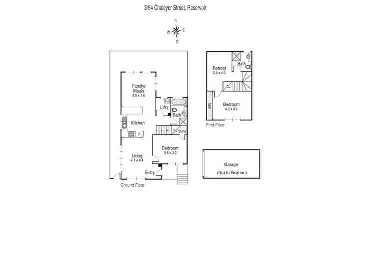 Floorplan of Homely townhouse listing, 3/54 Chaleyer Street, Reservoir VIC 3073