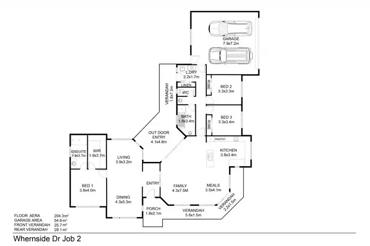 Floorplan of Homely house listing, 24 WHERNSIDE DRIVE, Wodonga VIC 3690