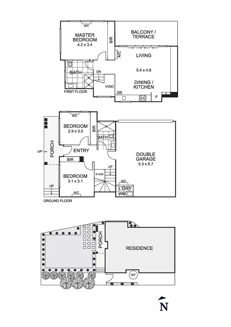 Floorplan of Homely townhouse listing, 1/11 Stubley Court, Greensborough VIC 3088