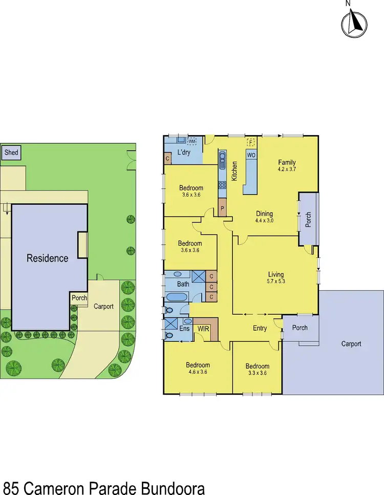 Floorplan of Homely house listing, 85 Cameron Parade, Bundoora VIC 3083