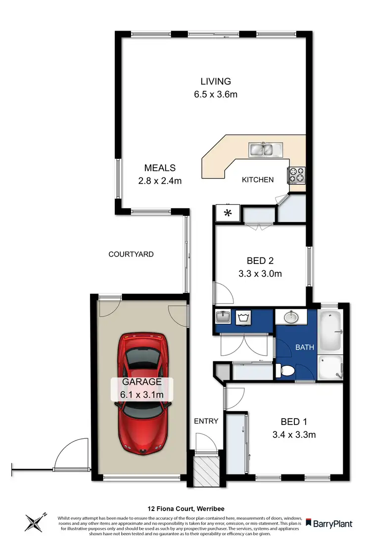 Floorplan of Homely house listing, 12 Fiona Court, Werribee VIC 3030