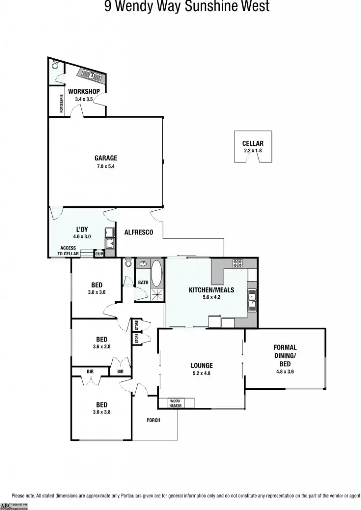 Floorplan of Homely house listing, 9 Wendy Way, Sunshine West VIC 3020