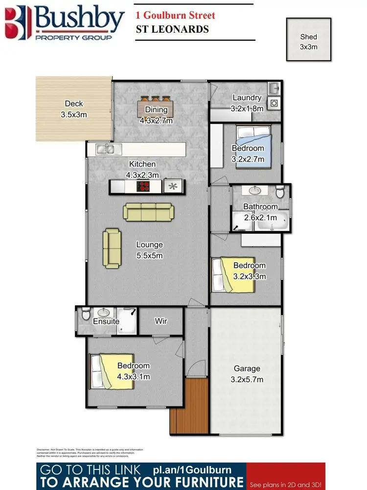 Floorplan of Homely house listing, 1 Goulburn Street, St Leonards TAS 7250