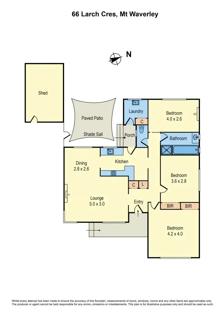 Floorplan of Homely house listing, 66 Larch Crescent, Mount Waverley VIC 3149