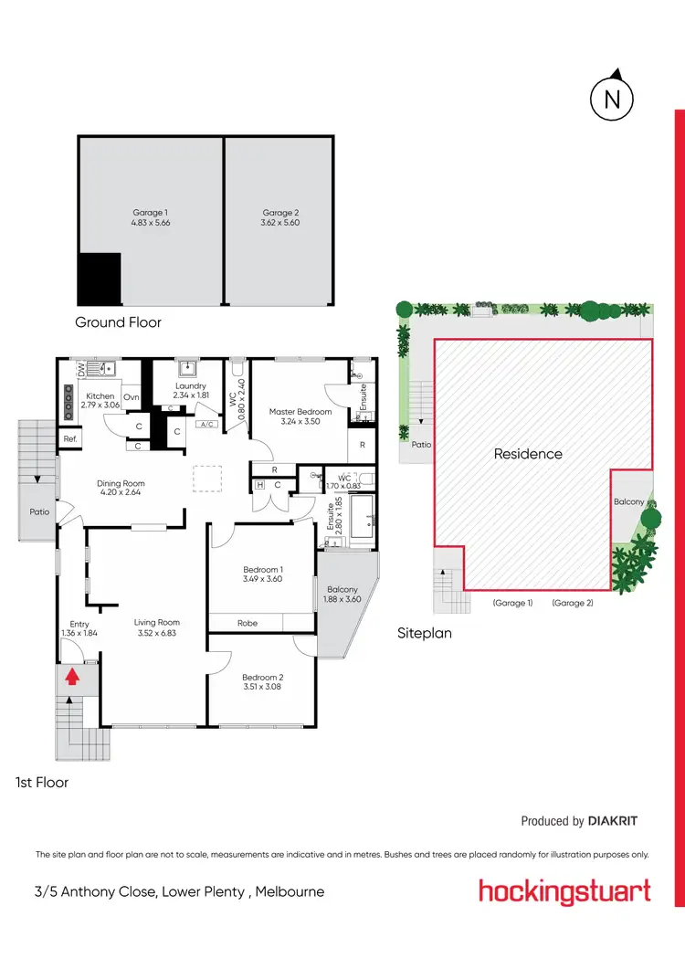 Floorplan of Homely townhouse listing, 5 Anthony Close, Lower Plenty VIC 3093