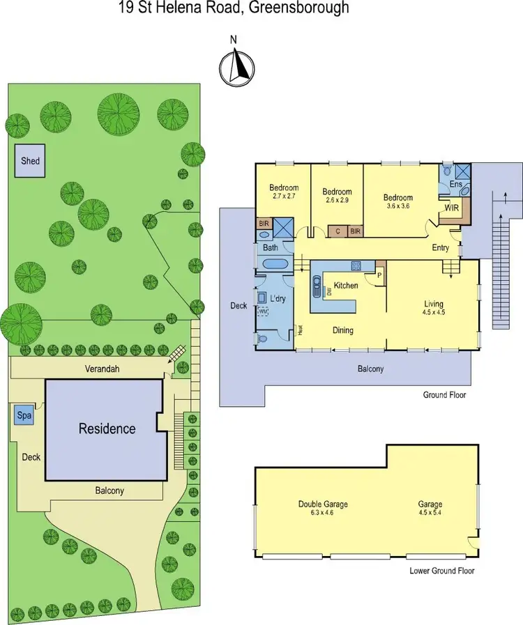 Floorplan of Homely house listing, 19 St Helena Road, Greensborough VIC 3088