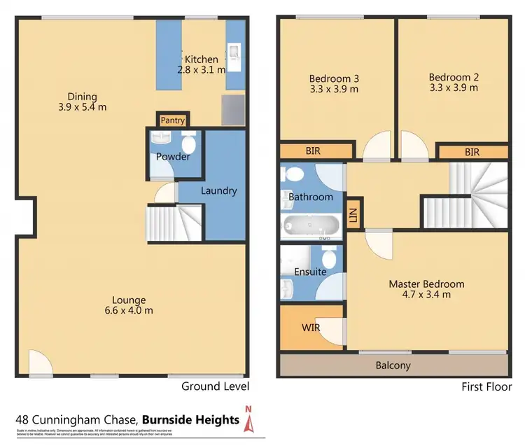 Floorplan of Homely townhouse listing, 48 Cunningham Chase, Burnside Heights VIC 3023