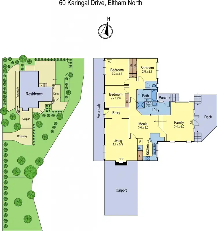Floorplan of Homely house listing, 60 Karingal Drive, Eltham North VIC 3095
