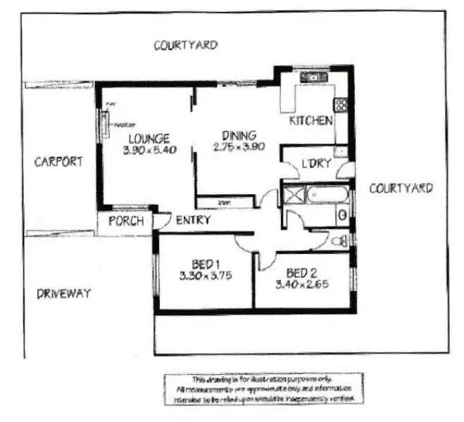 Floorplan of Homely unit listing, 5/8 Webber Street, Queenstown SA 5014