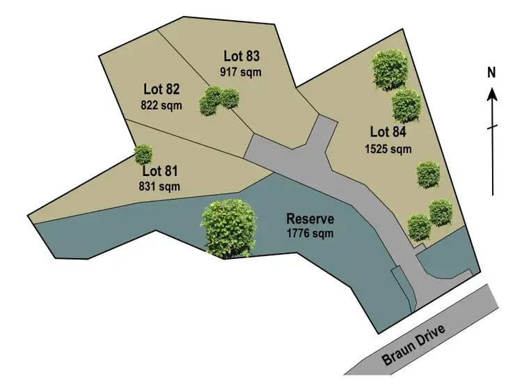 Floorplan of Homely land listing, Lots 81-84 Braun Drive, Hahndorf SA 5245