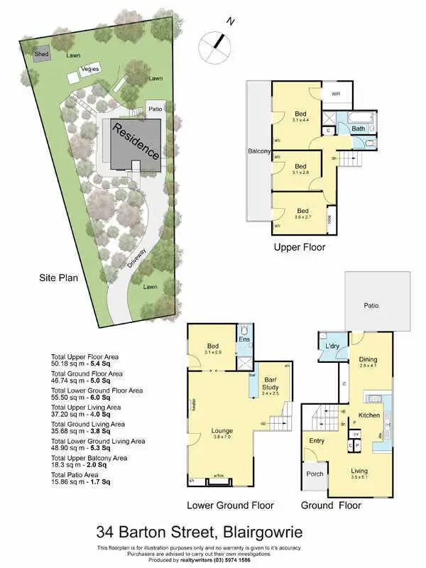 Floorplan of Homely house listing, 34 Barton Street, Blairgowrie VIC 3942