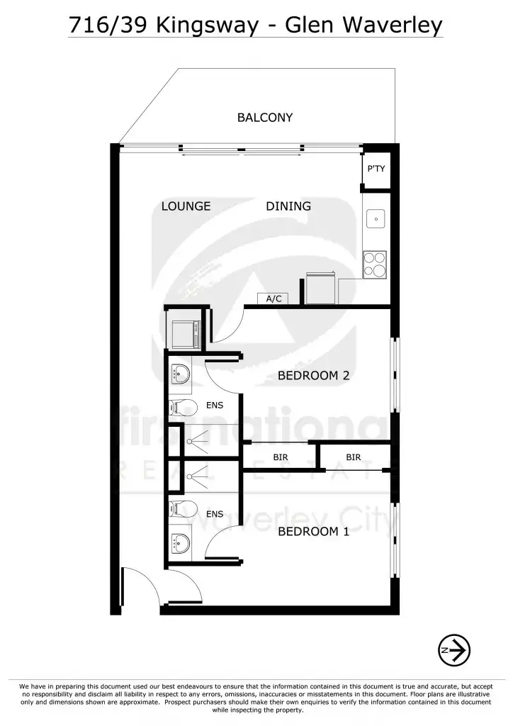 Floorplan of Homely apartment listing, 716/39 Kingsway, Glen Waverley VIC 3150