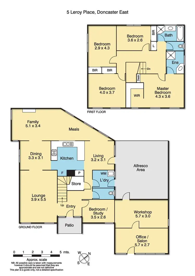 Floorplan of Homely house listing, 5 Leroy Place, Doncaster East VIC 3109