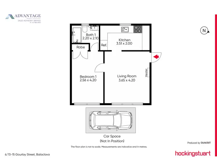 Floorplan of Homely apartment listing, 6/13-15 Gourlay Street, St Kilda East VIC 3183