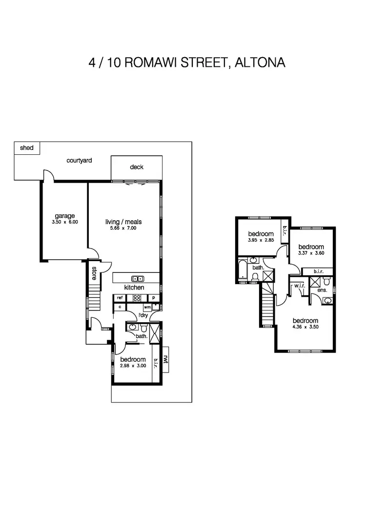 Floorplan of Homely townhouse listing, 4/10 Romawi Street, Altona VIC 3018