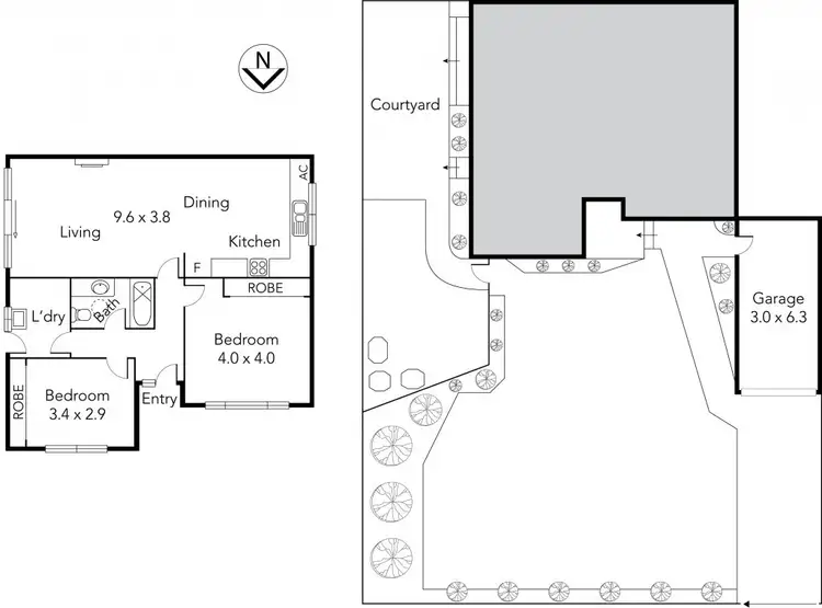 Floorplan of Homely unit listing, 2/155 Hickford Street, Reservoir VIC 3073