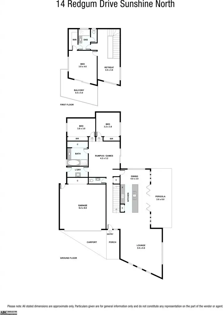Floorplan of Homely house listing, 14 Redgum Drive, Sunshine North VIC 3020