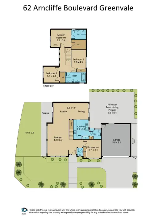 Floorplan of Homely townhouse listing, 62 Arncliffe Boulevard, Greenvale VIC 3059
