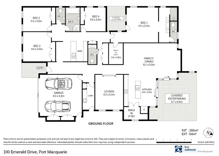 Floorplan of Homely house listing, 100 Emerald Drive, Port Macquarie NSW 2444