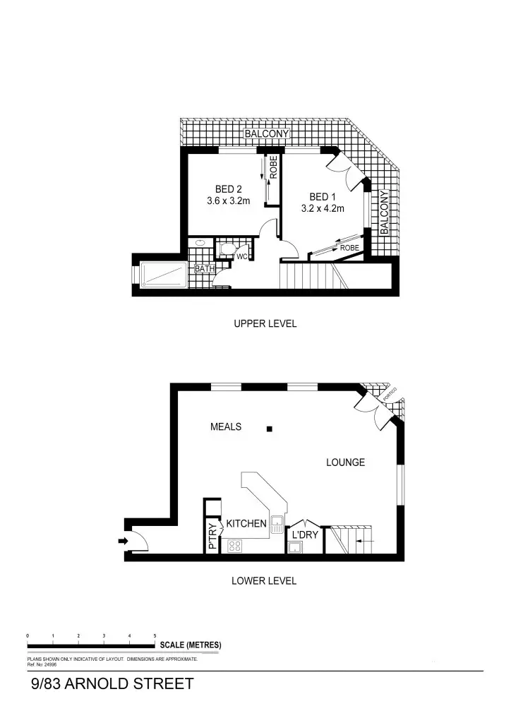 Floorplan of Homely townhouse listing, 9/83 - 87 Arnold Street, Bendigo VIC 3550