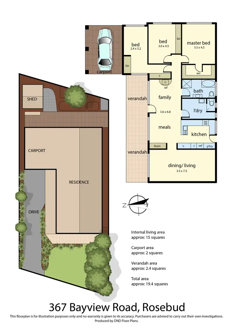 Floorplan of Homely house listing, 367 Bayview Road, Rosebud VIC 3939