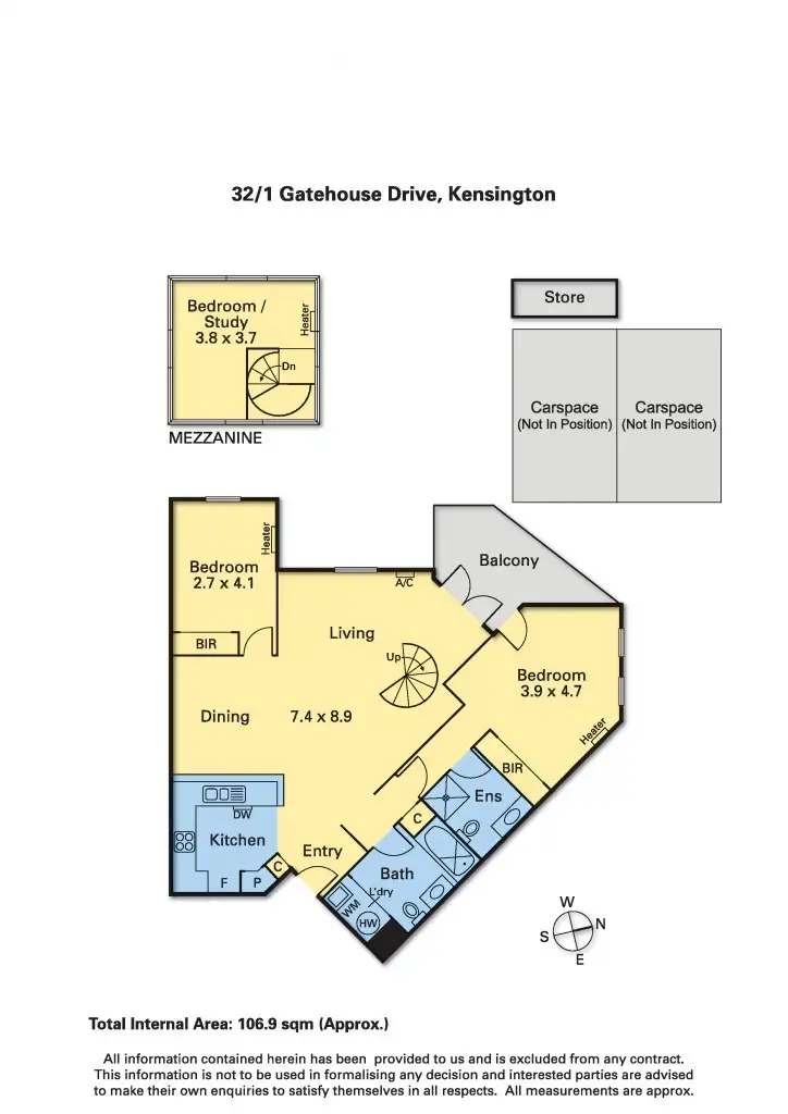 Floorplan of Homely apartment listing, 32/1 Gatehouse Drive, Kensington VIC 3031