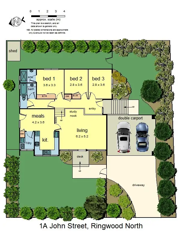 Floorplan of Homely unit listing, 1A John Street, Ringwood North VIC 3134