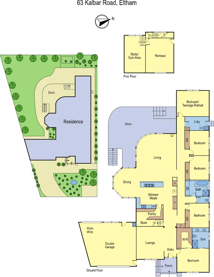 Floorplan of Homely house listing, 63 Kalbar Road, Eltham VIC 3095