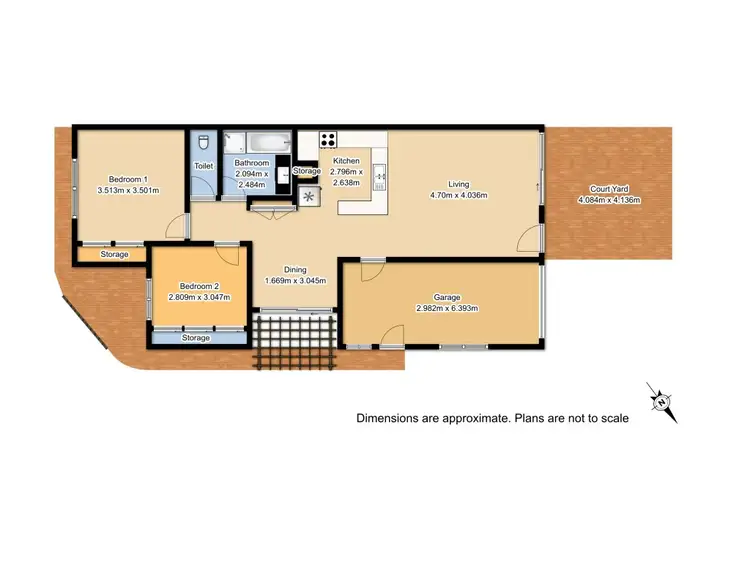 Floorplan of Homely unit listing, 1/98 Mary Street, Grafton NSW 2460