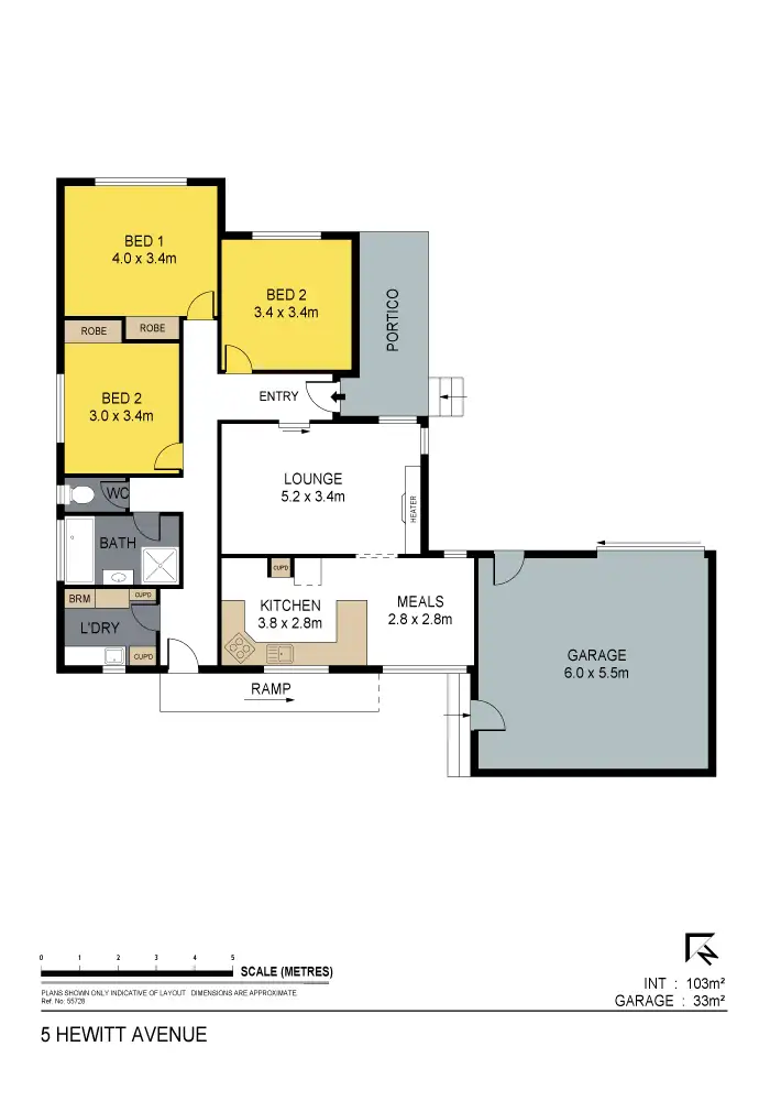Floorplan of Homely house listing, 5 Hewitt Avenue, Kennington VIC 3550