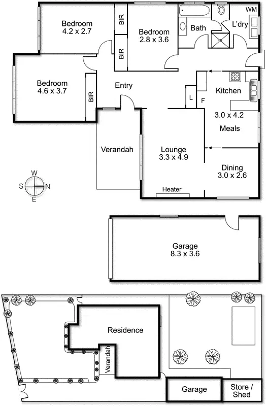 Floorplan of Homely house listing, 1 Reynolds Street, Hampton East VIC 3188