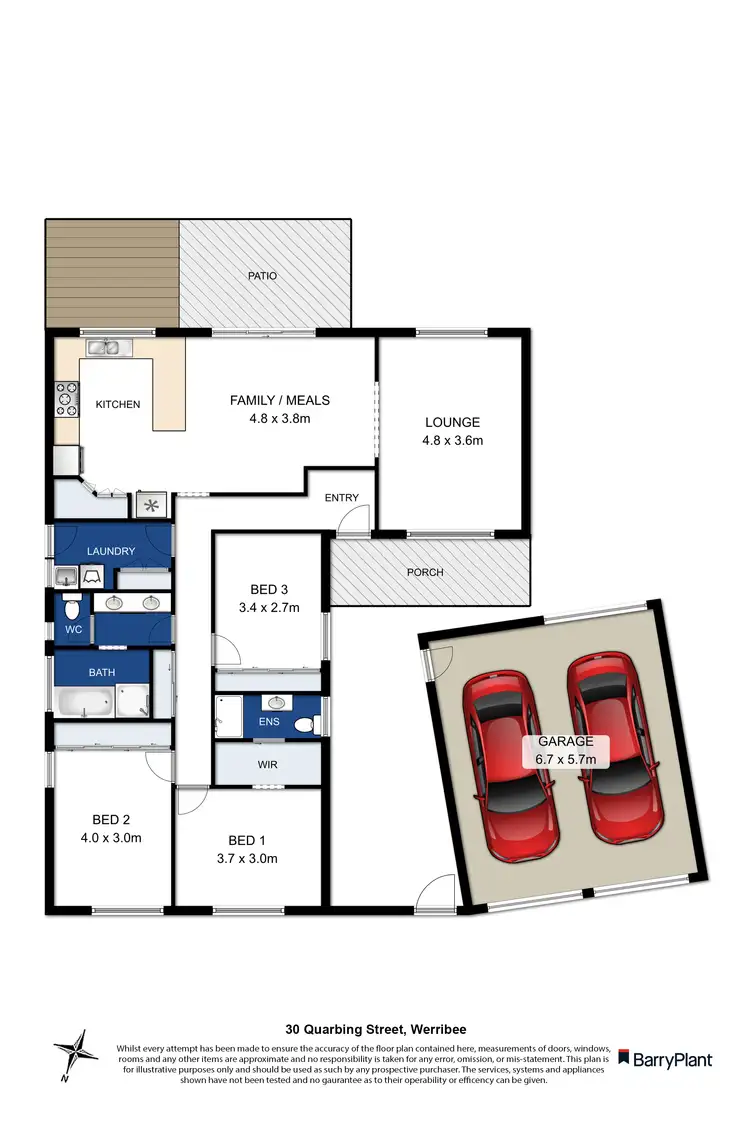 Floorplan of Homely house listing, 30 Quarbing Street, Werribee VIC 3030