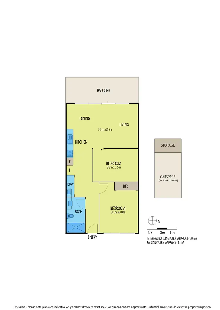 Floorplan of Homely apartment listing, 105/58 La Scala Avenue, Maribyrnong VIC 3032