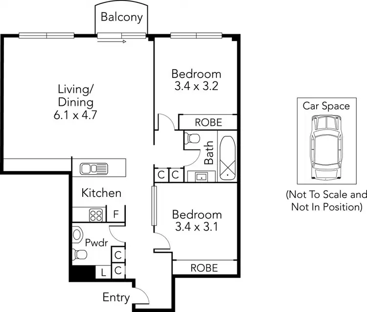 Floorplan of Homely apartment listing, 301/325 Collins Street, Melbourne VIC 3000