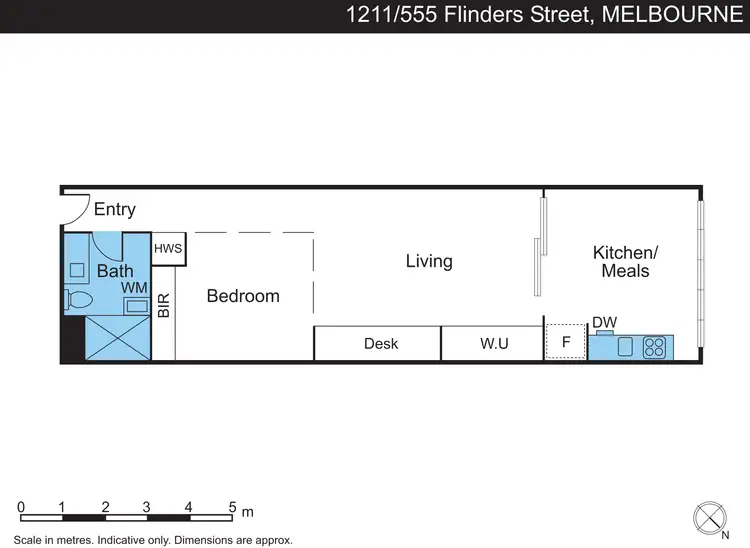Floorplan of Homely apartment listing, 1211/555 Flinders st, Melbourne VIC 3000