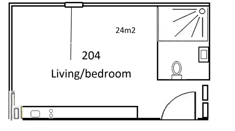 Floorplan of Homely apartment listing, 204/68 Hayward Lane, Melbourne VIC 3000
