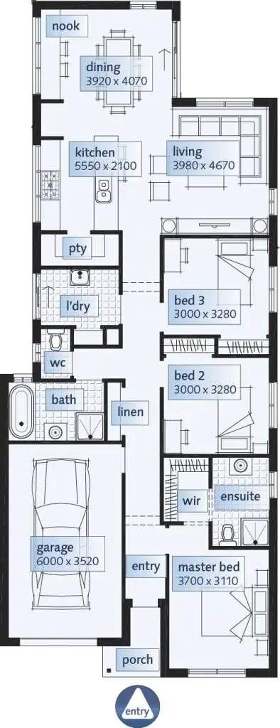 Floorplan of Homely house listing, LOT 73, 135 Barry Road, Thomastown VIC 3074