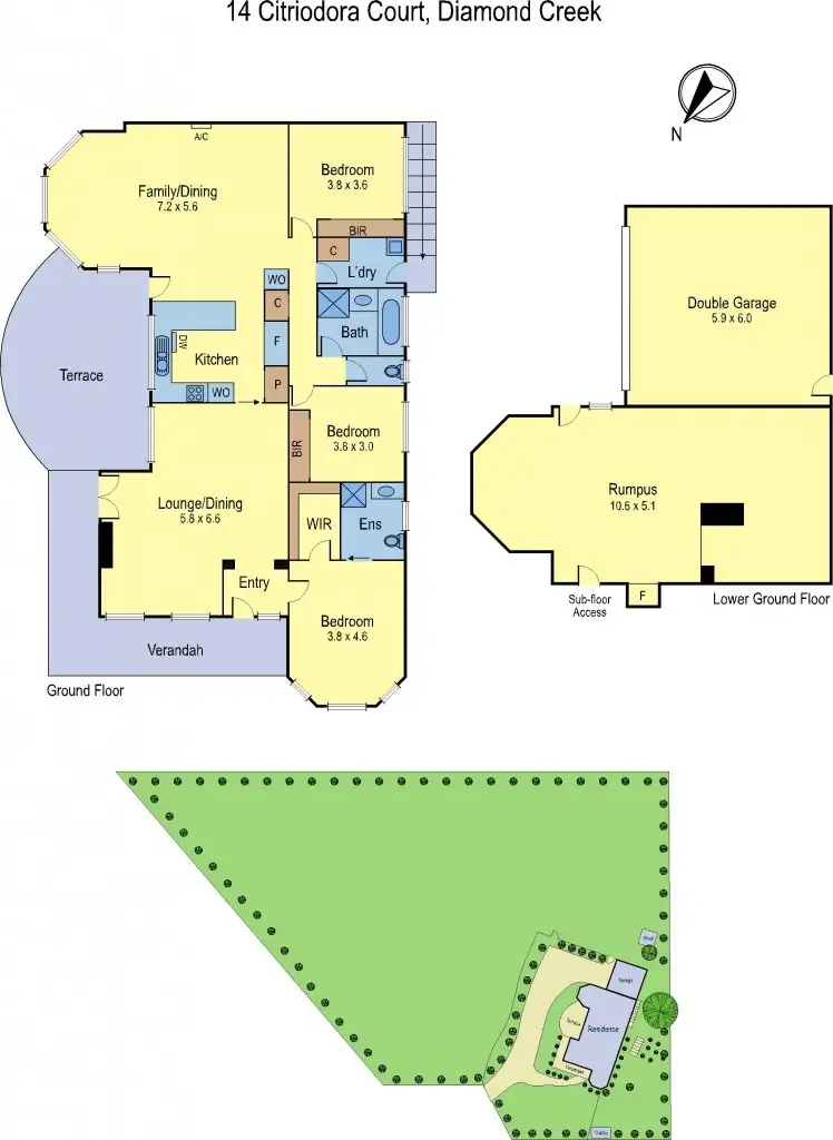 Floorplan of Homely house listing, 14 Citriodora Court, Diamond Creek VIC 3089