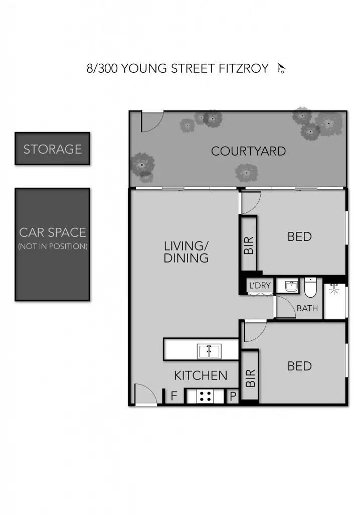 Floorplan of Homely apartment listing, 8/300 Young Street, Fitzroy VIC 3065