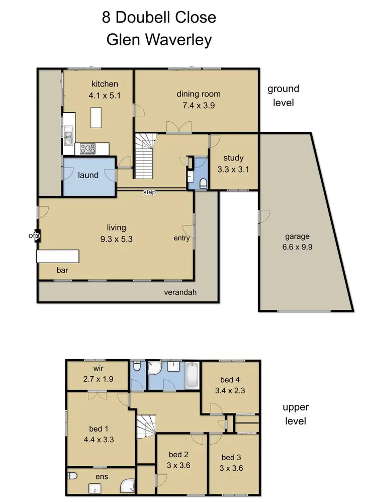 Floorplan of Homely house listing, 8 Doubell Close, Glen Waverley VIC 3150